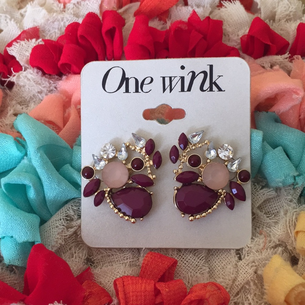 One wink Statement Earrings